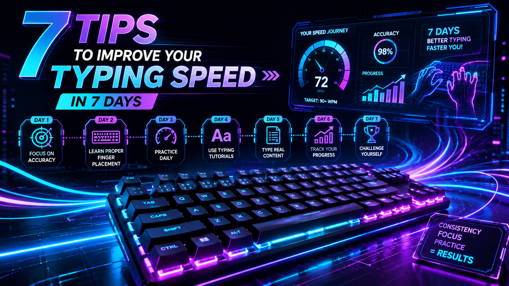 7 Tips to Improve Your Typing Speed in 7 Days