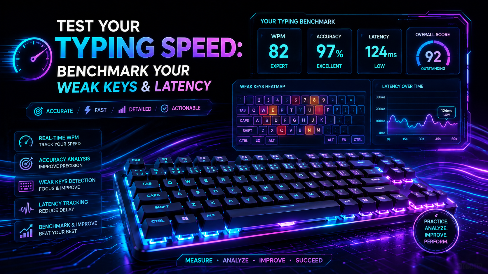 Test Your Typing Speed: Benchmark Your Weak Keys & Latency