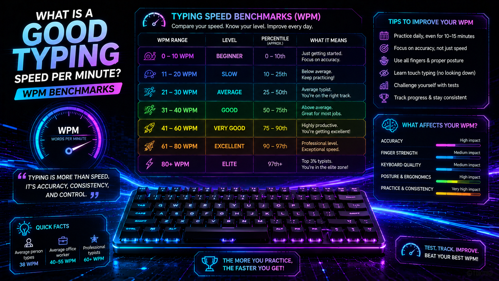 What Is a Good Typing Speed per Minute? WPM Benchmarks